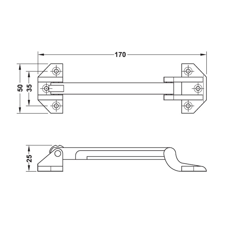 KÍch thước CHỐT AN TOÀN HAFELE DIY 489.15.010