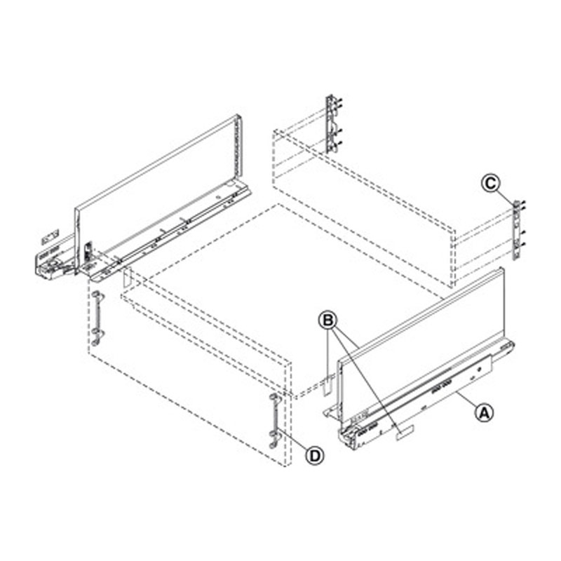 RAY HỘP LEGRABOX BLUM C 550.73.765