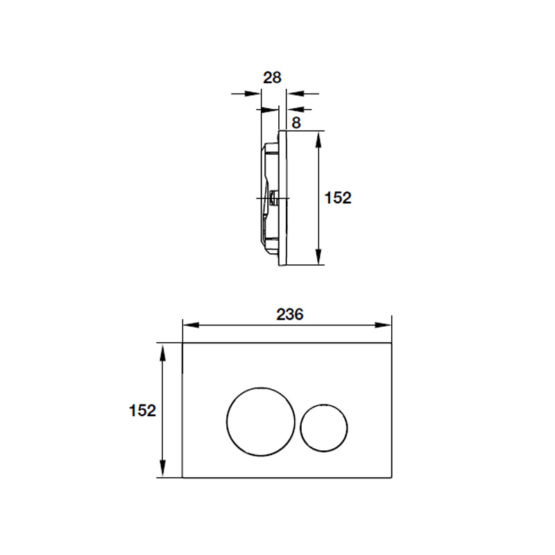 NÚT NHẤN XẢ HAFELE MECHANICAL 588.73.543