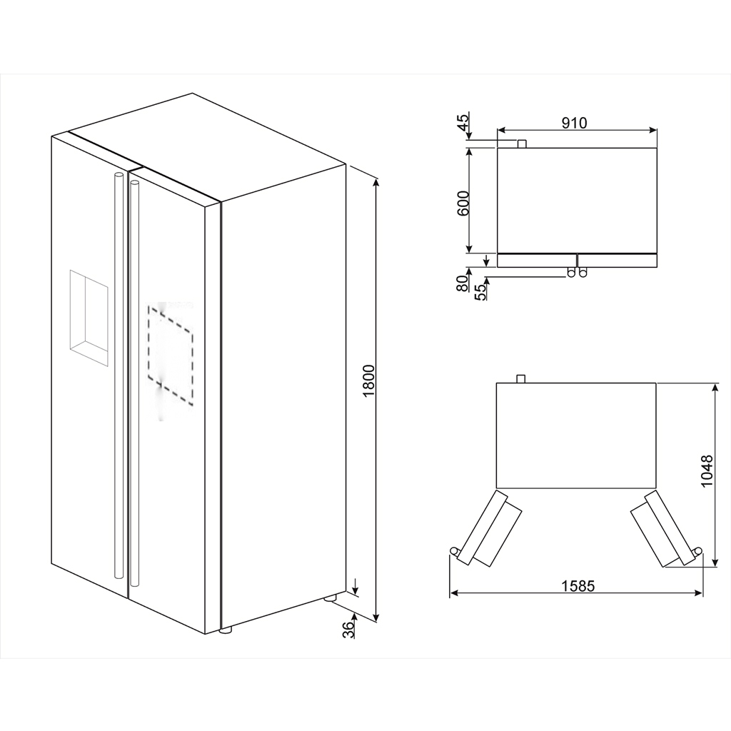 kich thuoc tu lanh Smeg SBS662X 535.14.999