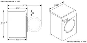 Kích thước Máy sấy Bosch WTX87MH0SG