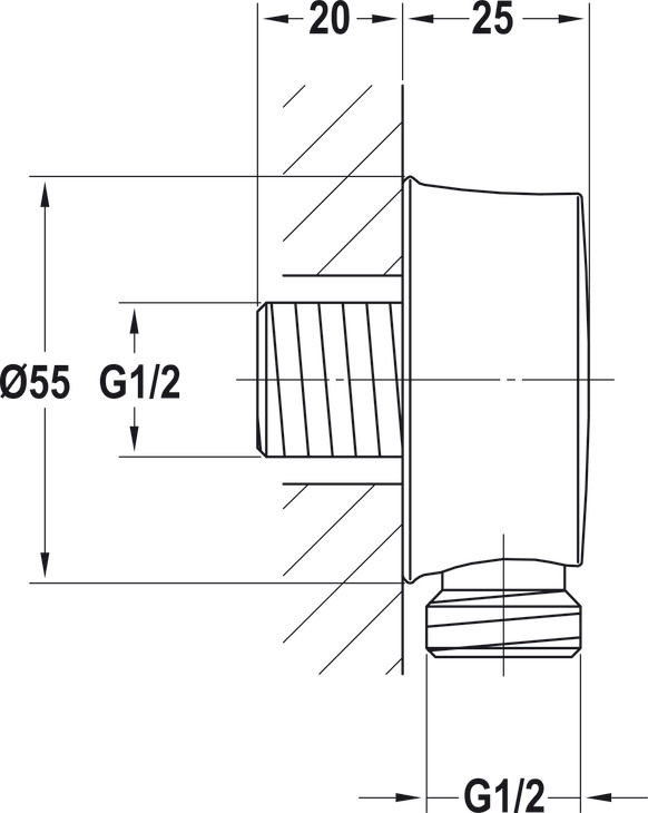 Phụ kiện cấp nước sen tay Hafele Kyoto 589.35.010