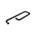 Tay nắm phòng tắm kính hafele PVD đen mờ 499.68.223