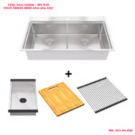 Chậu bếp inox Hafele WS R10 HS25-SSN2S-8650 567.94.058 kèm phụ kiện