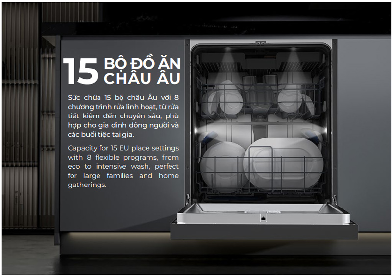 Máy rửa bát Hafele 15 bộ