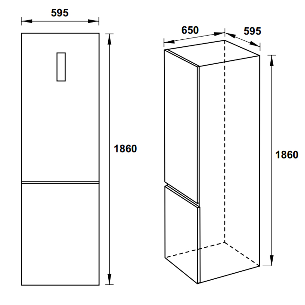 Tủ lạnh hafele HF-BF324BL 534.14.231